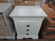 Cotswold Company Chantilly Warm White 3 Drawer Bedside Table RRP Â£185.00 Making the perfect