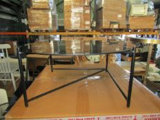 Swoon Linnun Coffee Table Black Steel & Smoked Glass RRP £329.00 SKU SWO-GW-linnuncoffsgl-A+ PID SWO