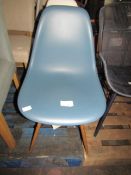 Heals Eames DSW Side Chair New Height 83 Sea Blue 65 Ash Honey Tone Base 05 Glides RRP Â£460.00