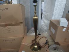 Chelsom Lighting Brushed Brass Tall Table Lamp - Good Condition.