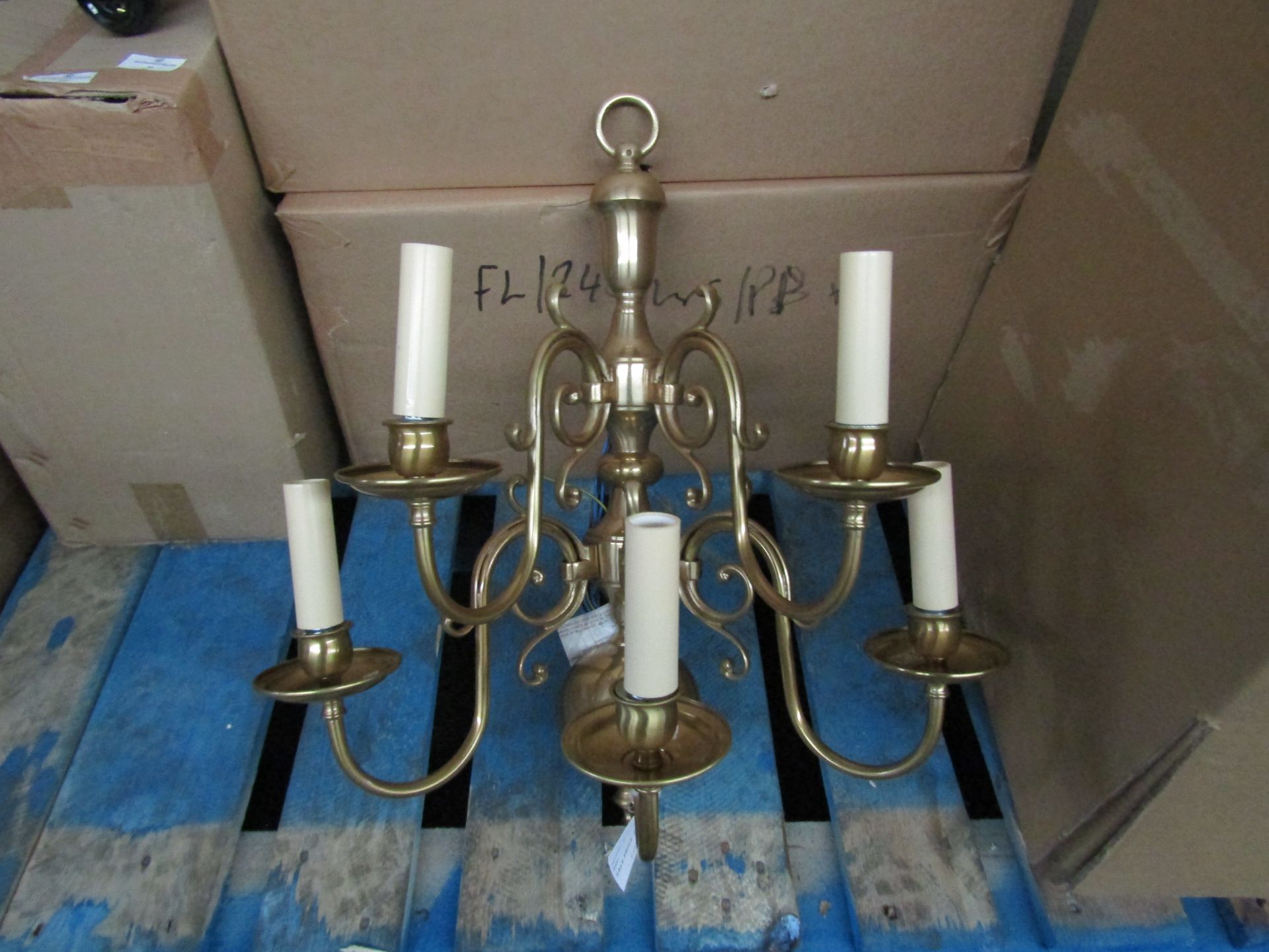 Chelsom Lighting Bespoke Chandelier Design Wall Light, Brass - Decent Condition & Boxed.