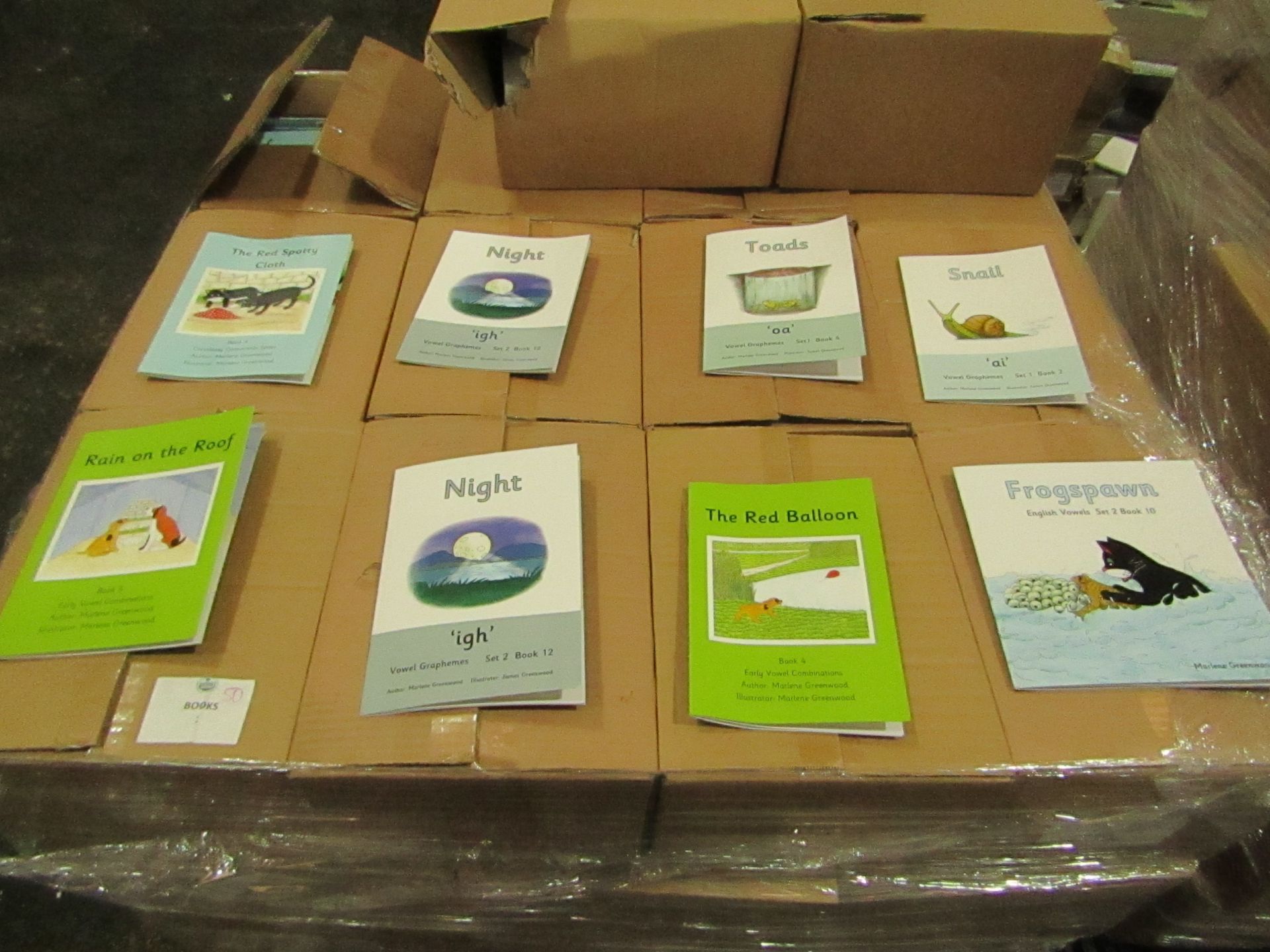 1X Pallet Containing 50x Boxes being : Children's Educational Books, Vowel / Vowel Graphemes