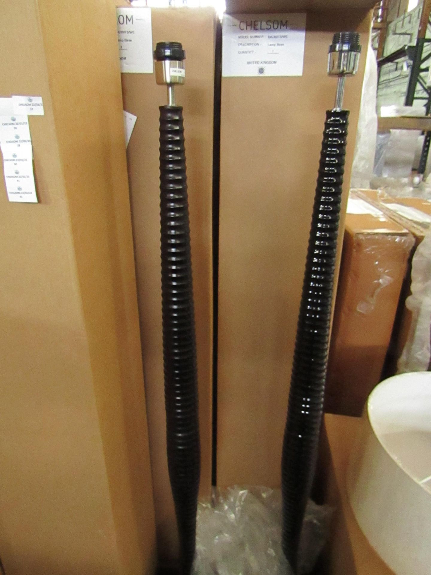 Chelsom - Darkwood Floor Lamp Base DK/30/FS/WE - New & Boxed.