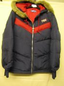 Adidas Childs Jacket Size L Navy/Red New With Tags