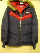 Adidas Childs Jacket Size M Navy/Red New With Tags