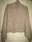 1 X Knitted Poncho"s Beige One Size New & Packaged