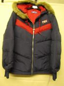 Adidas Childs Jacket Size M Navy/Red New With Tags