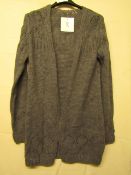 Open Fronted Cardigan Grey Approx Size M-L New With Tags