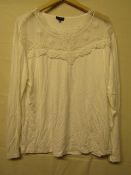 Kaleidoscope Top White Size 22 May Have Been Worn Good Condition