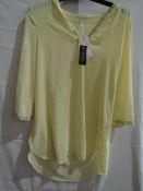 Misstique Chiffon Top Lemon Colour Size S New No Tags