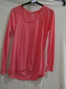 Ladies Long Sleeve Peach Top Size M Unworn No Tags