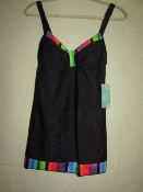 Ladies Swim/Dress With Printed Trim Black Size 10 New & Packaged