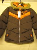 Adidas Childs Jacket Size M Brown/Orange New With Tags