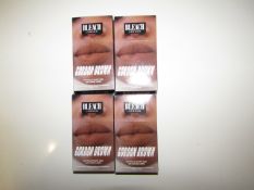 4 x Bleach London - Gordon Brown Matte Lip Paint & Matching Liner - New & Boxed.