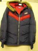 Adidas Childs Jacket Size S Navy/Red New With Tags