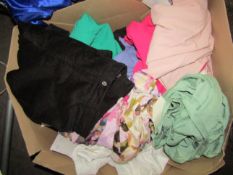 Box Containing Approx 15 Pairs of Ladies Pants Various Sizes & Designs ( Some Unworn Samples Some