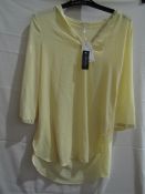 Misstique Chiffon Top Lemon Colour Size L New With Tags