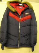 Adidas Childs Jacket Size S Navy/Red New With Tags