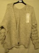 1 X Open fronted Cardigan Beige Approx Size S-M New & Packaged