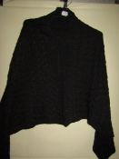 1 X Knitted Poncho"s Black One Size New & Packaged