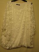 Rufine Top White Size Approx 20 May Have Been Worn Good Condition