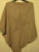 1 X Beige Poncho One Size New & Packaged