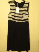 Anna Moda Dress Black/White Size 52 New With Tags