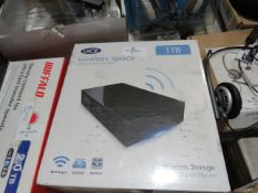 Lacie Wireless Space 1TB Wireless Storage vy Neil Poulton model 301932EK packaged still sealed