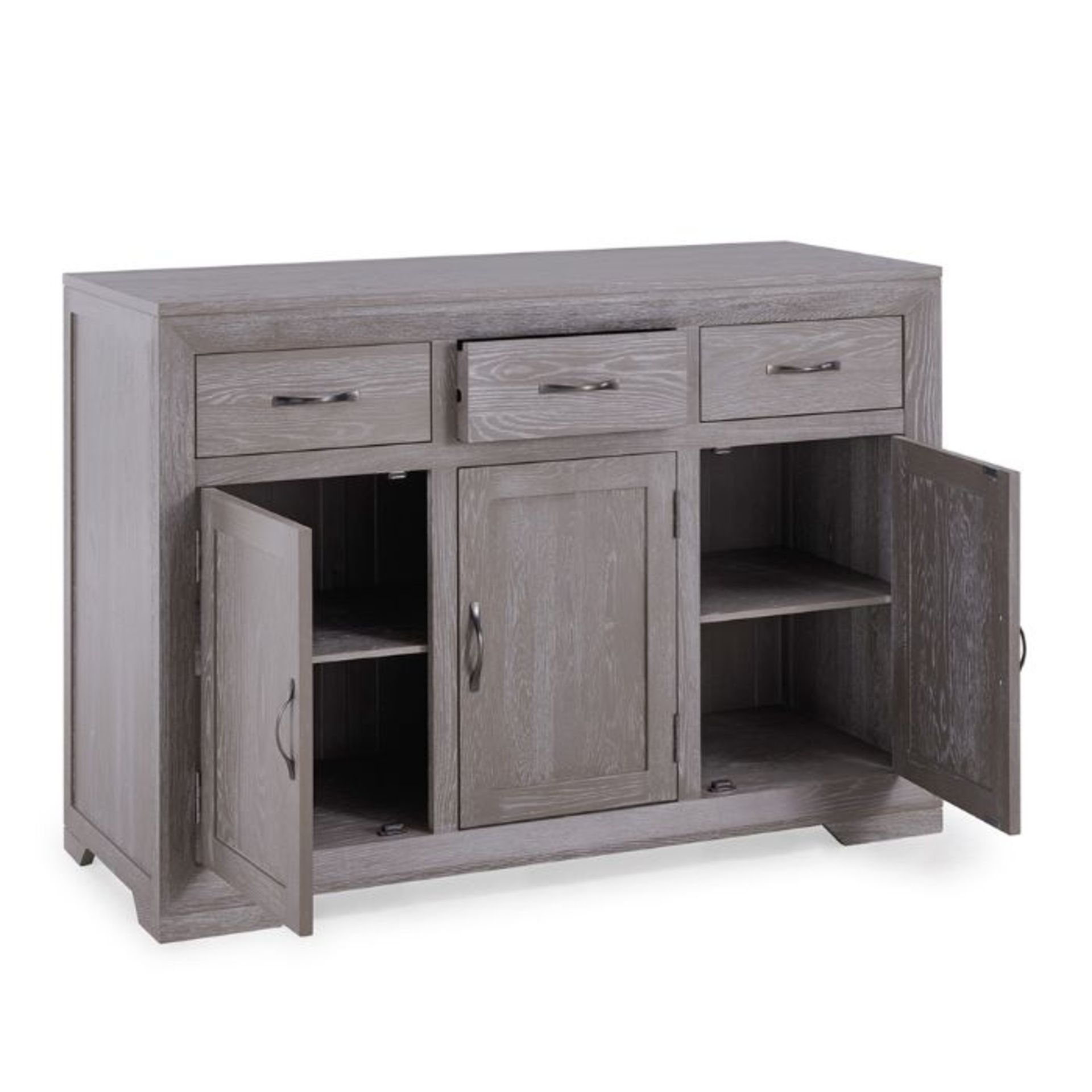 Oak Furnitureland Willow Grey Washed Solid Oak Large Sideboard - RRP ?444.99 Oak Furnitureland - Image 9 of 10