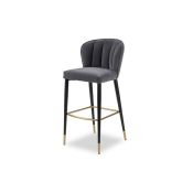 Toscana Latte Ancor, Matt Black Steel Legs with Gold finish Feet & Footrest Ensure comfort in your
