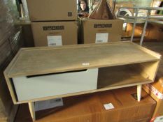 Swoon Southwark Media Unit, Grey Wash Mango Wood & Grey - Decent Condition With Original Box -