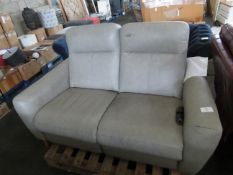 Oak Furnitureland Dylan 2 Seater Electric Recliner Sofa in Oxford Grey Fabric RRP ô?999.99 SKU OAK-