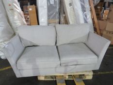 Oak Furnitureland Gainsborough 3 Seater Sofa in Minerva Silver with Slate Scatters RRP ô?1149.99 SKU