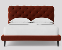 Swoon Burbage Divan Bed in Rouge Red Easy Velvet Dark Feet RRP “?1349.00 SKU SWO-AP-