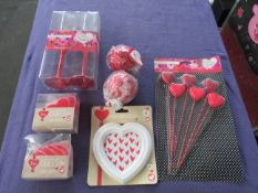 Valentine's Day Gift Pack - Contains 6 Items - All Packaging Damaged.