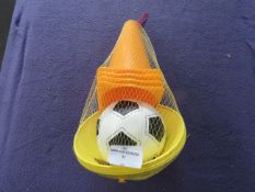 Mini Football Set - Includes 8 Cones & 1 Ball - Unused.