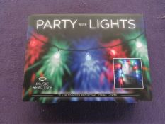Paladone - Music Reactive 12-USB Powered Projecting String Lights - Unused & Boxed.