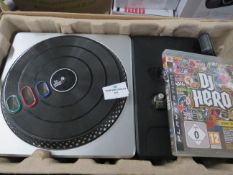 DJ Hero Set - Includes PS3 Turntable & Game - Untested & Boxed.