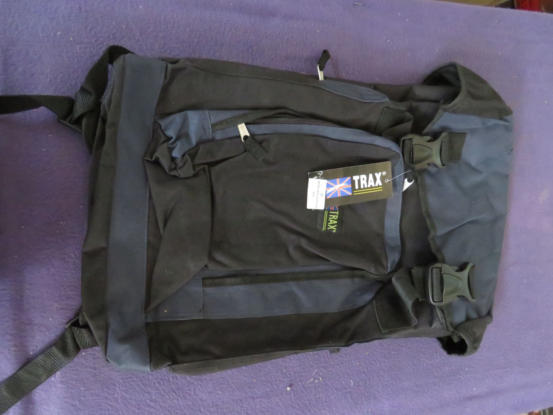 6x Trax - Black & Navy Backpack - Unused, Original Tags.