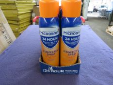 16x Microban - Disinfectant Spray Citrus Scent - 400ml - Unused & Boxed. RRP œ3.00 Per Can.