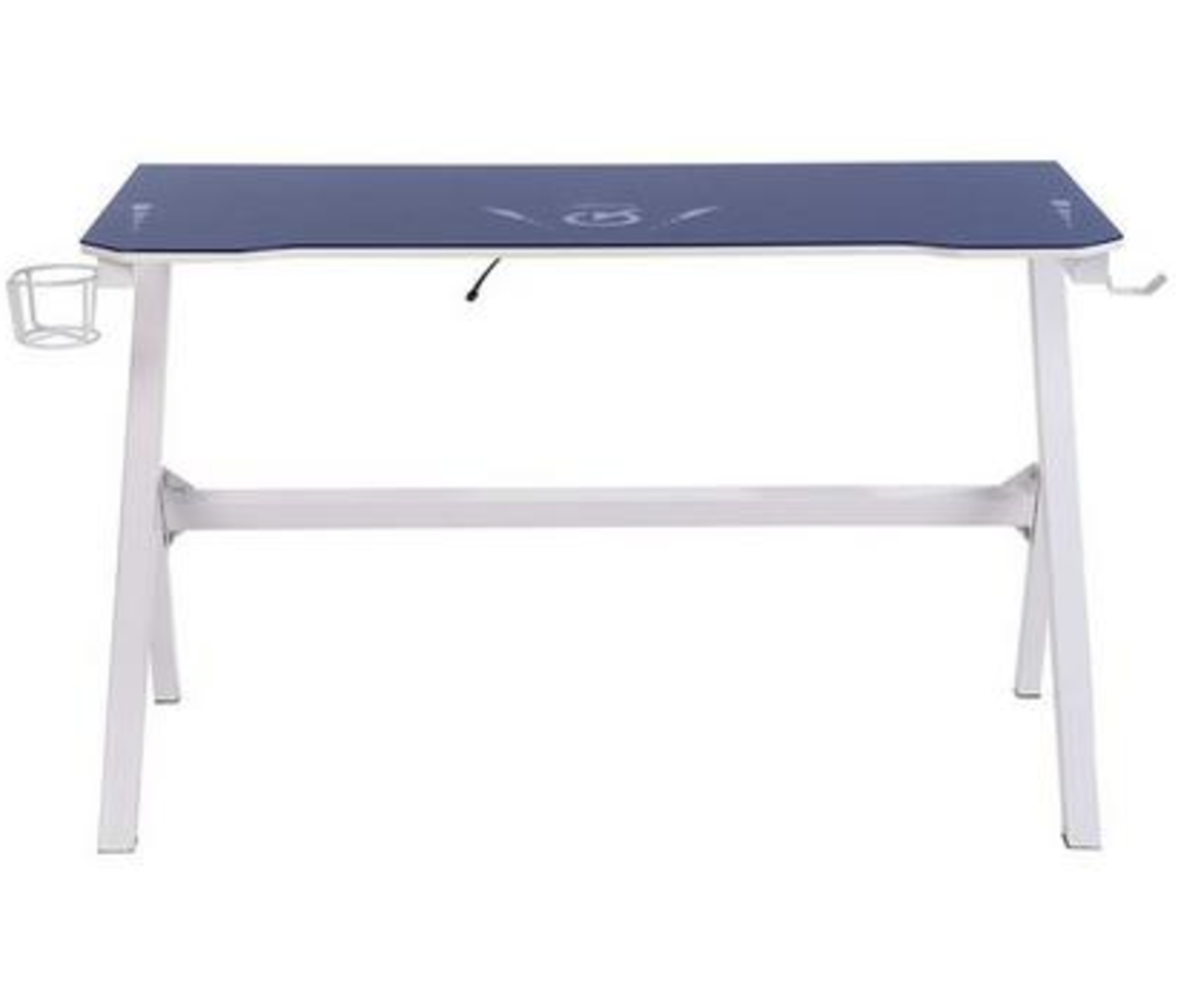 Lloyd Pascal Velar Gaming Desk with Tempered Glass White and Blue RRP œ299.00 Lloyd Pascal Velar - Image 2 of 3