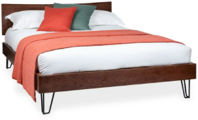 Heals Brunel Bed Headboard Double Dark Wood RRP ¶œ749.00This dark-stained oak headboard and bed