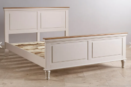 Oak Furnitureland Shay Rustic Oak And Painted King Size Bed RRP ¶œ449.99 Our Shay king-size bed is a