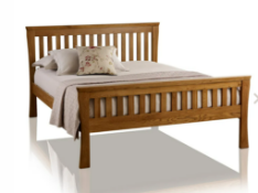 Oak Furnitureland Orrick Rustic Solid Oak 4ft 6" Double Bed RRP ¶œ389.98 The Orrick Rustic Solid Oak