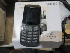 Nokia 130 colour screen mobile phone with camera, powers on and goes to the menu but we cannot