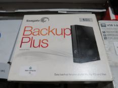 Seagate 1Tb Back Up Plus external desk top hard drive, unchecked and boxed