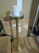 Chelsom Lighting Odeon Table Lamp, Brushed Brass - Good Condition & No Shade.