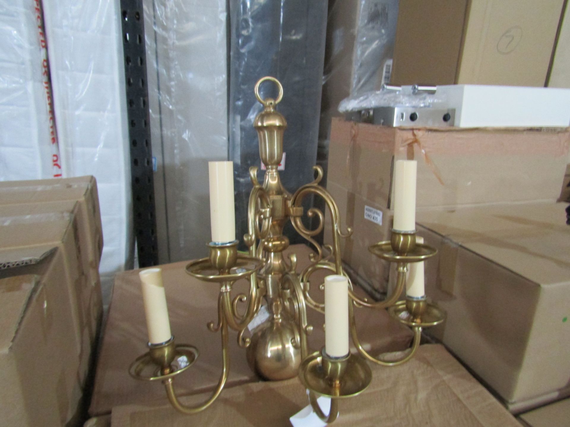 Chelsom Lighting Bespoke Chandelier Design Wall Light, Brass - Decent Condition & Boxed.