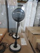 Chelsom Lighting Lunar Black Ceiling Pendant Light, Steel Stone & Glass - Good Condition.