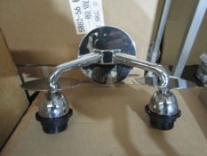 Chelsom Lighting Steel Dual Wall Light - Very Good Condition.